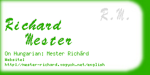 richard mester business card